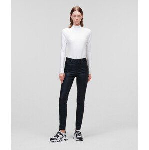 Džíny karl lagerfeld shiny skinny denim pants černá 25