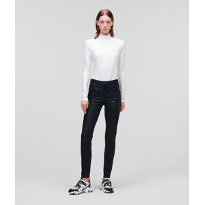 Džíny karl lagerfeld shiny skinny denim pants černá 29