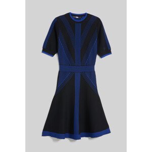 Šaty karl lagerfeld 3/4 sleeve knit dress černá s