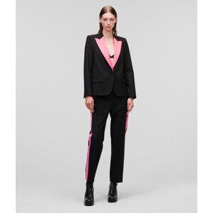 Sako karl lagerfeld satin lapel tailored blazer černá 42