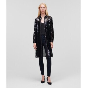 Košile karl lagerfeld long sequin tunic černá 40