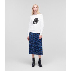 Mikina karl lagerfeld boucle karl profile sweatshirt bílá s