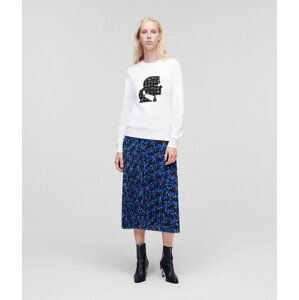 Mikina karl lagerfeld boucle karl profile sweatshirt bílá xs