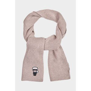 Šála karl lagerfeld k/ikonik patch knit scarf hnědá none