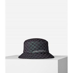 Klobouk karl lagerfeld k/monogram refl rev bucket hat black6