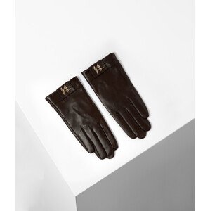 Rukavice karl lagerfeld k/saddle glove hnědá m