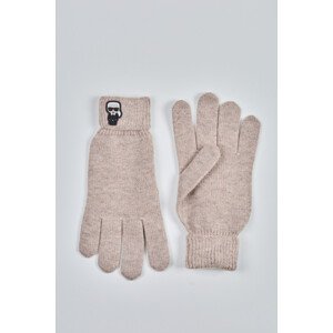 Rukavice karl lagerfeld k/ikonik patch knit glove hnědá m