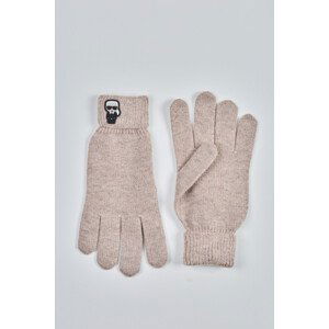 Rukavice karl lagerfeld k/ikonik patch knit glove hnědá l