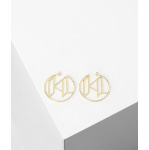 Šperk karl lagerfeld k/monogram hoop earrings žlutá none