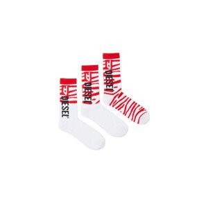 Ponožky diesel skm-ray-threepack socks bílá s