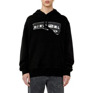 Mikina diesel s-macs-hood-poff sweat-shirt černá l