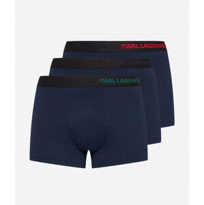Spodní prádlo karl lagerfeld hip logo trunk 3-pack modrá xs