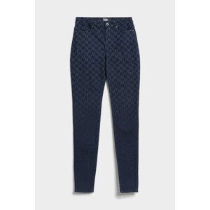 Džíny karl lagerfeld monogram skinny denim pants černá 27