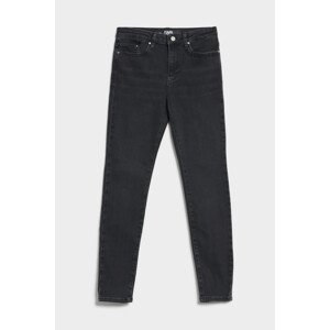 Džíny karl lagerfeld high waist skinny denim pants black denim