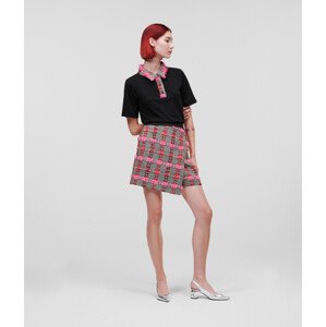 Sukně karl lagerfeld boucle knit skirt růžová l