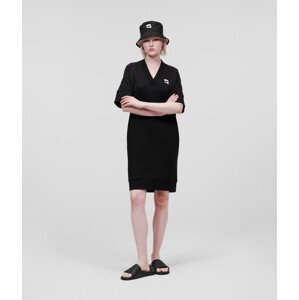 Šaty karl lagerfeld ikonik 2.0 sweat dress černá m