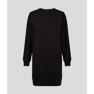 Šaty karl lagerfeld big logo sweat dress černá xs