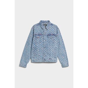 Bunda karl lagerfeld kl printed denim jacket růžová m