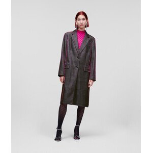 Kabát karl lagerfeld iridescent tailored coat černá 42