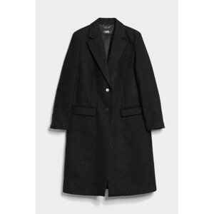 Kabát karl lagerfeld tailored coat w/tape černá 38