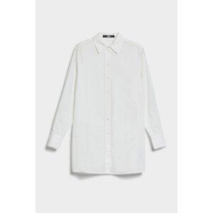 Košile karl lagerfeld pleated back tunic shirt bílá 38