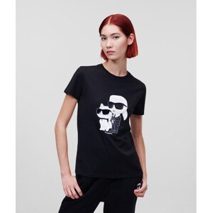 Tričko karl lagerfeld ikonik 2.0 t-shirt černá xs