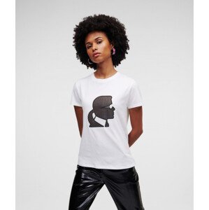 Tričko karl lagerfeld karl kameo check t-shirt bílá l