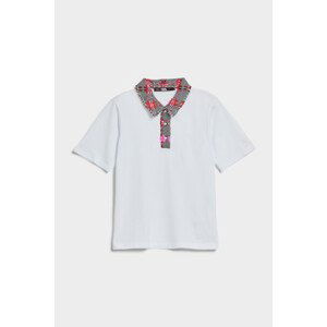 Tričko karl lagerfeld boucle polo t-shirt bílá m