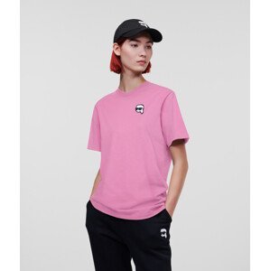 Tričko karl lagerfeld ikonik 2.0 relaxed t-shirt růžová s