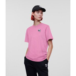 Tričko karl lagerfeld ikonik 2.0 relaxed t-shirt růžová xs