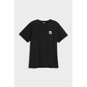 Tričko karl lagerfeld ikonik 2.0 outline t-shirt černá s