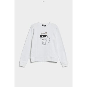 Mikina karl lagerfeld ikonik 2.0 choupette sweat bílá s