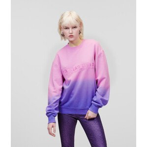 Mikina karl lagerfeld athleisure gradient sweatshirt fialová s