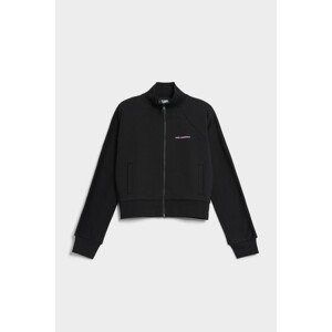 Mikina karl lagerfeld big logo zip up černá l