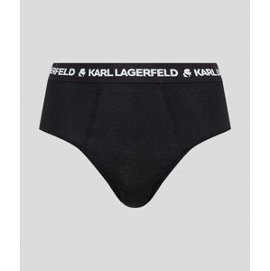 Spodní prádlo karl lagerfeld logo high rise rib culottes černá m