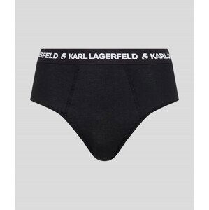 Spodní prádlo karl lagerfeld logo high rise rib culottes černá xs