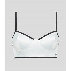 Spodní prádlo karl lagerfeld bi-colour satin bralette bílá xs