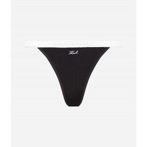 Spodní prádlo karl lagerfeld bi-colour satin thong černá m