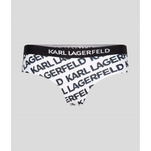 Plavky karl lagerfeld bikini hipster w/ logo elastic bílá s