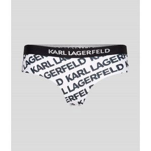 Plavky karl lagerfeld bikini hipster w/ logo elastic bílá xs