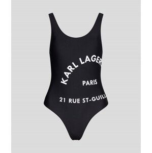 Plavky karl lagerfeld logo print swimsuit černá xl