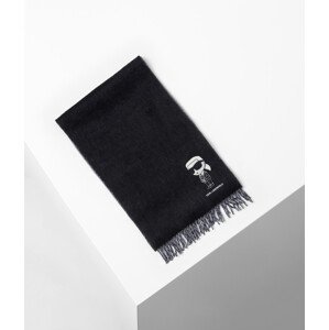 Šála karl lagerfeld k/ikonik 2.0 wool scarf černá none
