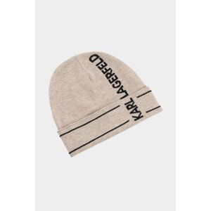 Čepice karl lagerfeld k/essential knit beanie hnědá none