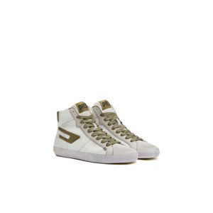 Tenisky diesel leroji s-leroji mid sneakers white/fir green