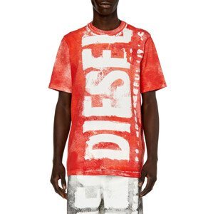 Tričko diesel t-just-g12 t-shirt červená xxl