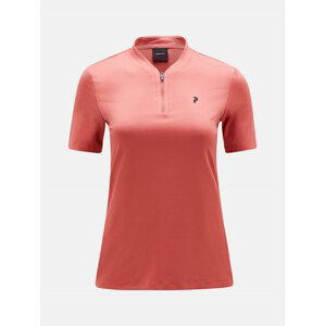 Polokošile peak performance w turf zip ss top trek pink/5bh warm blush