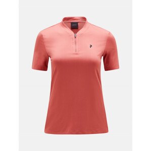 Polokošile peak performance w turf zip ss top růžová xl