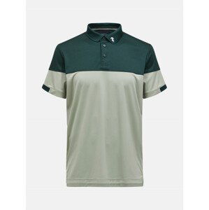 Polokošile peak performance m player block polo zelená s