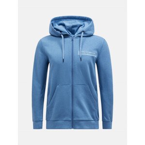 Mikina peak performance m ease zip hood modrá m