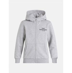 Mikina peak performance jr original zip hood šedá 160